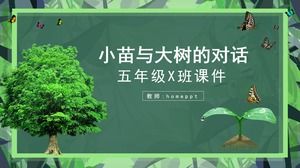 Birds and big trees ppt template