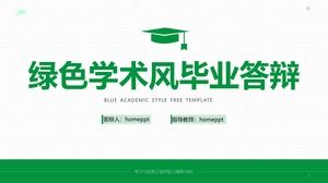 Prosty płaski zielony styl akademicki graduation ogólny szablon ppt