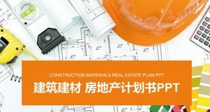 Plantilla ppt del plan de marketing inmobiliario de materiales de construcción