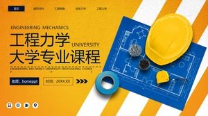 PPT-Vorlage für professionelle Kursunterlagen für Ingenieurmechaniker an Universitäten