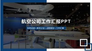 PPT-Vorlage für den Arbeitsbericht eines Luft- und Raumfahrtunternehmens