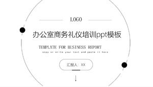 Biuro szablon szkolenia etykiety biznesowej ppt