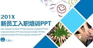 Șablon PPT albastru de formare de introducere a angajaților