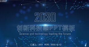 Blue-Atmosphäre-Technologie-Sense-PPT-Vorlage