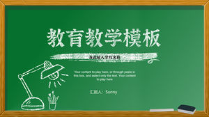 Blackboard background chalk font education teaching ppt template