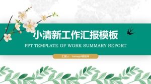 Spring small fresh work summary report business general ppt template