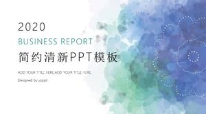 Simple and fresh watercolor smudge PPT template