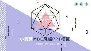 Purple creative MBE polygon PPT template
