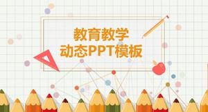 Симпатичный карандашный мультяшный шаблон PPT для начального школьного образования