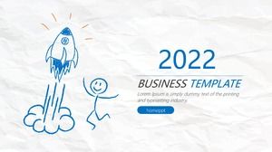 Creative hand-painted cartoon business PPT template
