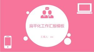 Minimalist flat pink business work report ppt template