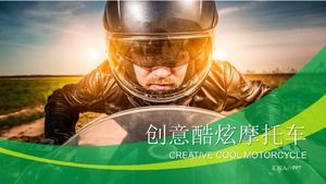 PPT template about motorcycle riding