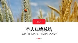 Simple year-end work summary ppt template download