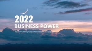 modelo de ppt de relatório de negócios minimalista azul 2022