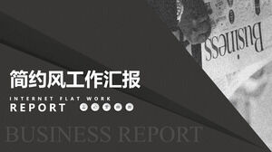 Black and white simple style work report general ppt template