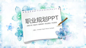 Template PPT resume pribadi perencanaan karir tinta warna