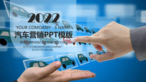 Template PPT penjualan perawatan kecantikan industri layanan mobil biru