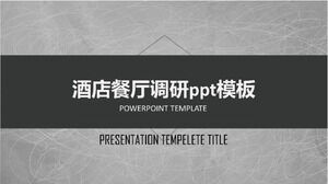 Hotel restaurant research ppt template