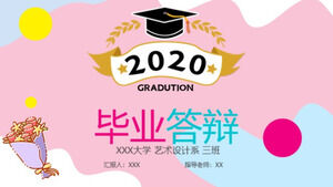 Plantilla ppt de defensa de graduación del departamento de color Macaron 2020