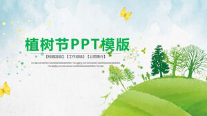 Plantilla PPT de protección ambiental ecológica Green Arbor Day