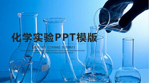 动态蓝色药物化学实验室PPT模板