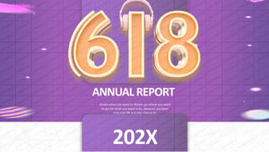 2022紫色时尚618电商活动策划PPT模板