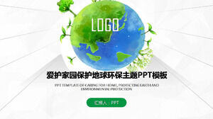 Kreative ppt-Vorlage für kohlenstoffarmen Umweltschutz