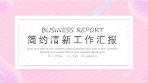 Template ppt laporan kerja kecil segar berwarna merah muda yang sederhana