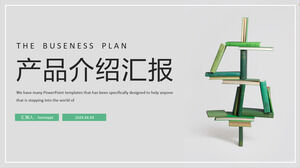 Simple gray-green product promotion presentation ppt template