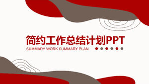 Prosty szablon planu podsumowania pracy PPT