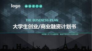 Templat ppt presentasi rencana bisnis mahasiswa perguruan tinggi