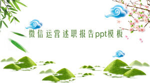 WeChat 운영 보고서 ppt 템플릿