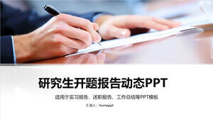 Modelo de PPT dinâmico de relatório de abertura de pós-graduação