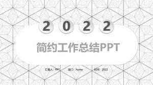 Modelo de ppt de relatório de trabalho simples preto e branco de moda 2022