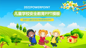 Primary school students' campus safety education theme class meeting speech PPT template