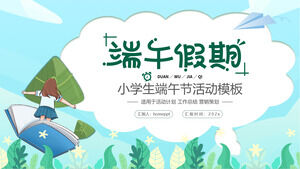 Primary school students' Dragon Boat Festival event planning ppt template