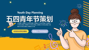 Mayıs Dördüncü Gençlik Günü etkinlik planlaması ppt şablonu