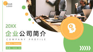 Contrasting color simple style enterprise company profile project introduction development plan ppt template