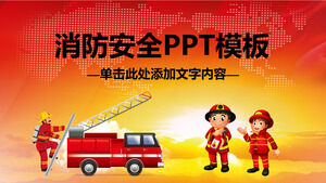 Fire fire prevention campus fire safety education PPT template