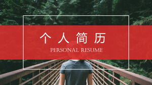 Template PPT pengantar lamaran pekerjaan resume pribadi tradisional