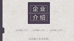 Șablon PPT de introducere a întreprinderii în stil chinezesc atmosferă simplă dinamică