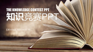 Otwarta książka szablon konkursu wiedzy kreatywnej PPT