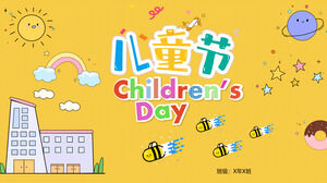 Șablon PPT de Ziua Copilului drăguț de desene animate
