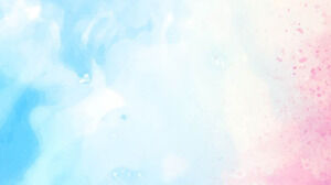 Five fresh red and blue watercolor PPT background pictures