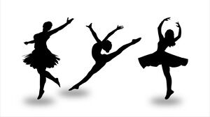 Ballet dance vector silhouette ppt material