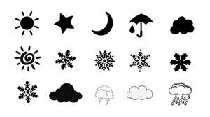 Hand drawn meb style vector weather ppt icon