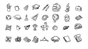 Student learning education teaching hand drawn style ppt vector icons (200+)