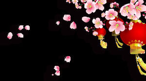 Spring Festival Nowy Rok latarnia narożna dekoracja png zdjęcia (8 zdjęć)