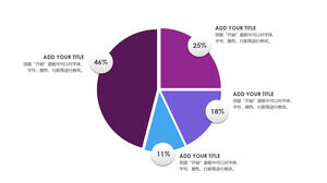Penjelasan analisis persentase warna template diagram lingkaran PPT