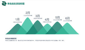 Green mountain PPT histogram template material